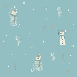 Dernier coupon 145 cm - Popeline yeti and snowman