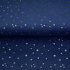 Velours pois dorés indigo