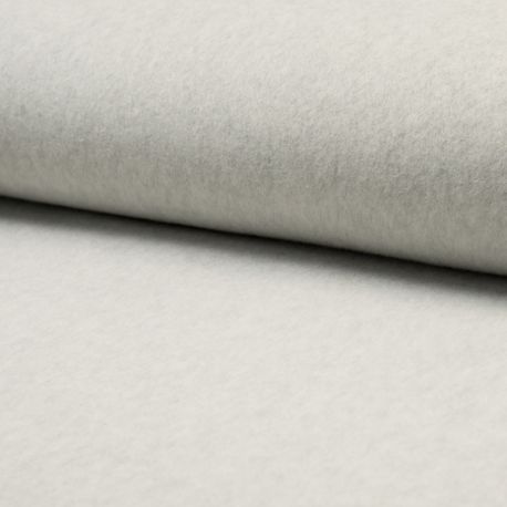 Polaire coton bio gris clair chiné