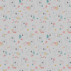 Dernier coupn 125 cm - Jersey velours sweet koala gris