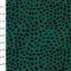 Jersey éponge bio cheetah dots vert foncé