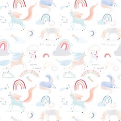 Popeline unicorn is in the air