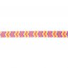 Biais élastique préplié zig-zag jaune/violet-15mm