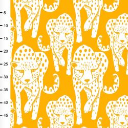 Dernier coupon 42 cm - Jersey bio cheetah jaune soleil
