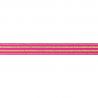 Élastique 20mm fuchsia rayé lurex or