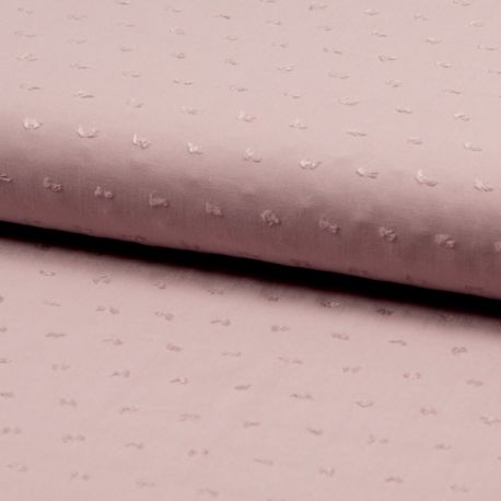 Viscose plumetis dusty pink