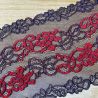 Dentelle de Calais 19,5 cm bicolore noir/rouge