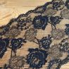 Dentelle de Calais 19,5 cm noire fleurs