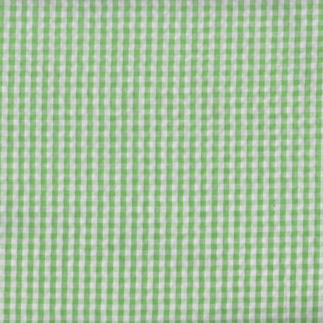 Seersucker vichy vert
