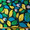 Wax feuilles turquoise/jaune