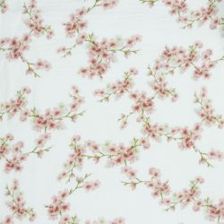 Double gaze bio blossom blanc