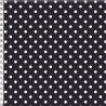 Tulle stretch noir pois blanc