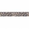Biais élastique préplié léopard marron-25mm