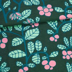 Jersey bio lingonberry vert foncé/mint