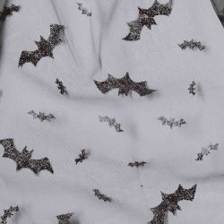 Tulle silver black bats