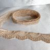 Bande de dentelle de Calais 20 mm beige
