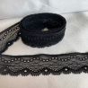 Bande de dentelle de Calais 30 mm noir