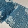 Dentelle de Calais 15 cm bicolore bleue