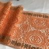 Dentelle de Calais 15 cm bicolore mandarine