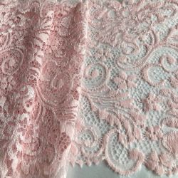 Dentelle de Calais 19 cm rose fleurs
