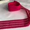 Bande de dentelle de Calais 40 mm framboise