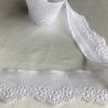 Bande de dentelle de Calais 30 mm gaïa blanc