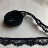 Bande de dentelle de Calais 15 mm noire