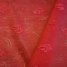 Tissu dentelle stretch fleurs rouge