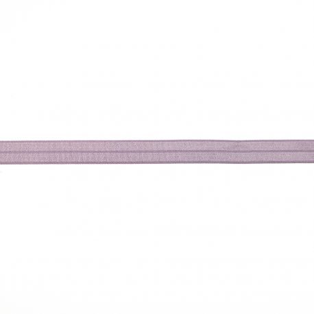 Biais élastique préplié brillant lilas-15mm
