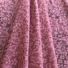 Tulle stretch fleuri rose