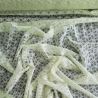 Tulle stretch fleurettes anis