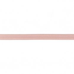 Biais élastique préplié brillant rose poudré-15mm