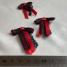 Déco nœud satin/dentelle rouge/noir