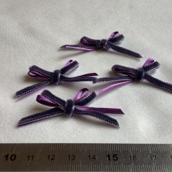 Déco nœud double violet/encre 