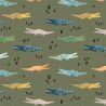 Molleton crocodiles kaki