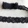 Bande de dentelle de Calais 20 mm noir fleurs