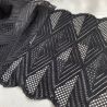Dentelle de Calais 18 cm noire géométrique