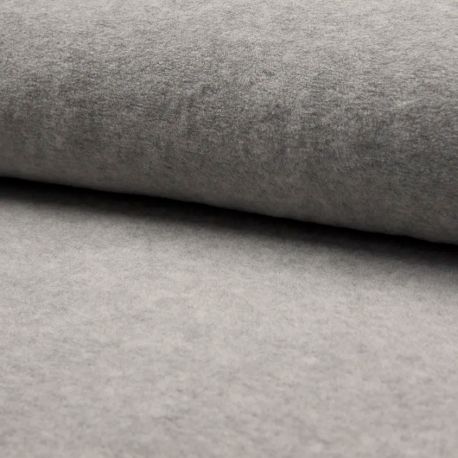 Polaire coton gris chiné