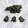 Bouton bois sapin de Noël