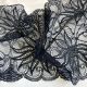 Dentelle de Calais 18,5 cm noire fleurs