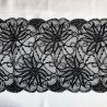 Dentelle de Calais 18,5 cm noire fleurs