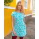 Jersey bio cherry blossom turquoise