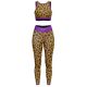 Lycra fauve ocre/violet