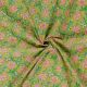 Voile de coton fleurs lime