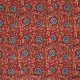 Voile de coton fleurs rouge