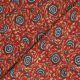 Voile de coton fleurs rouge