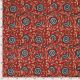 Voile de coton fleurs rouge