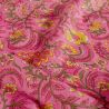 Voile de coton fleurs rose