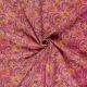 Voile de coton fleurs rose