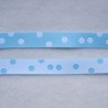 Ruban à pois blanc/ciel